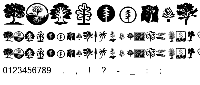 KR Trees font